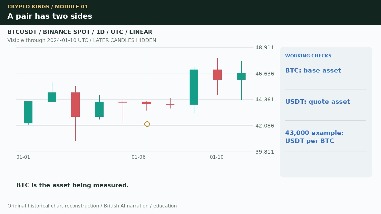 Preview of the BTCUSDT chart feed lesson